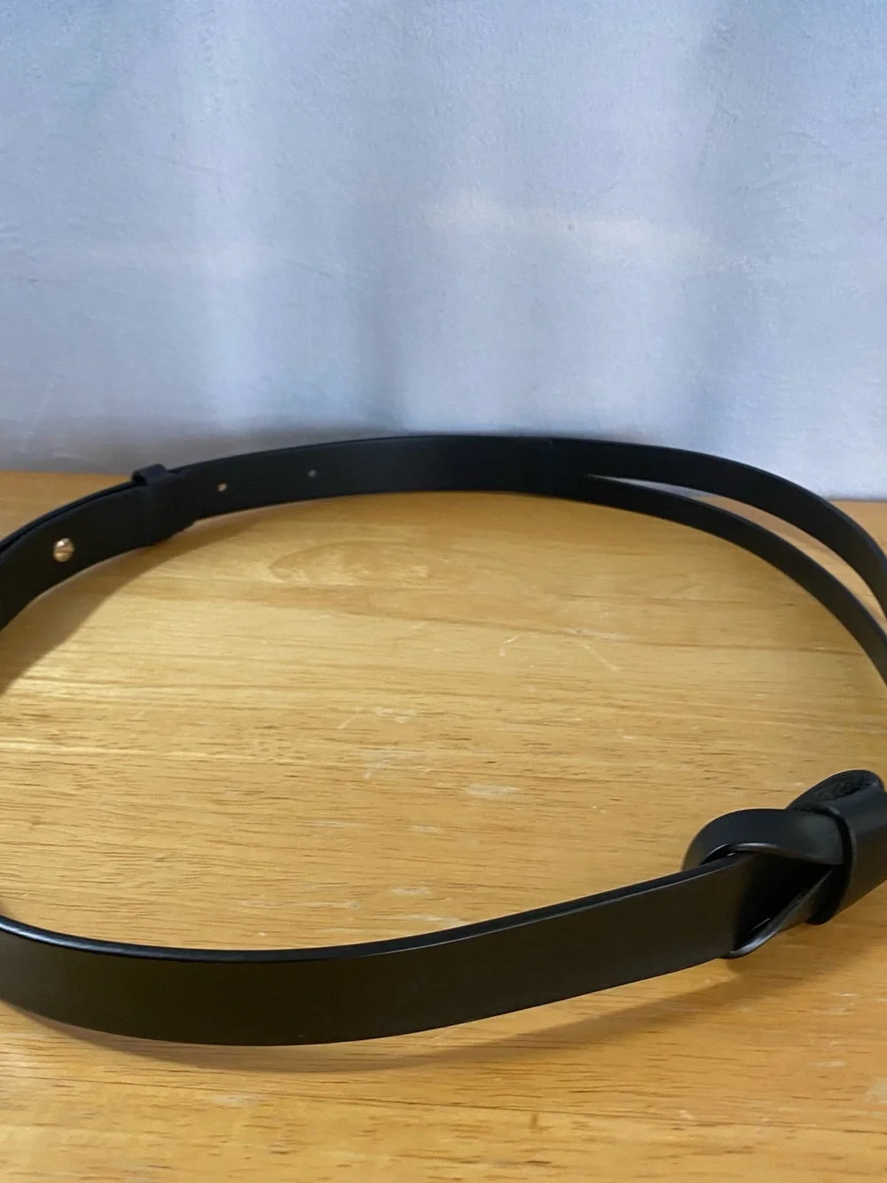 MM Lafleur Black Knotted Leather Belt